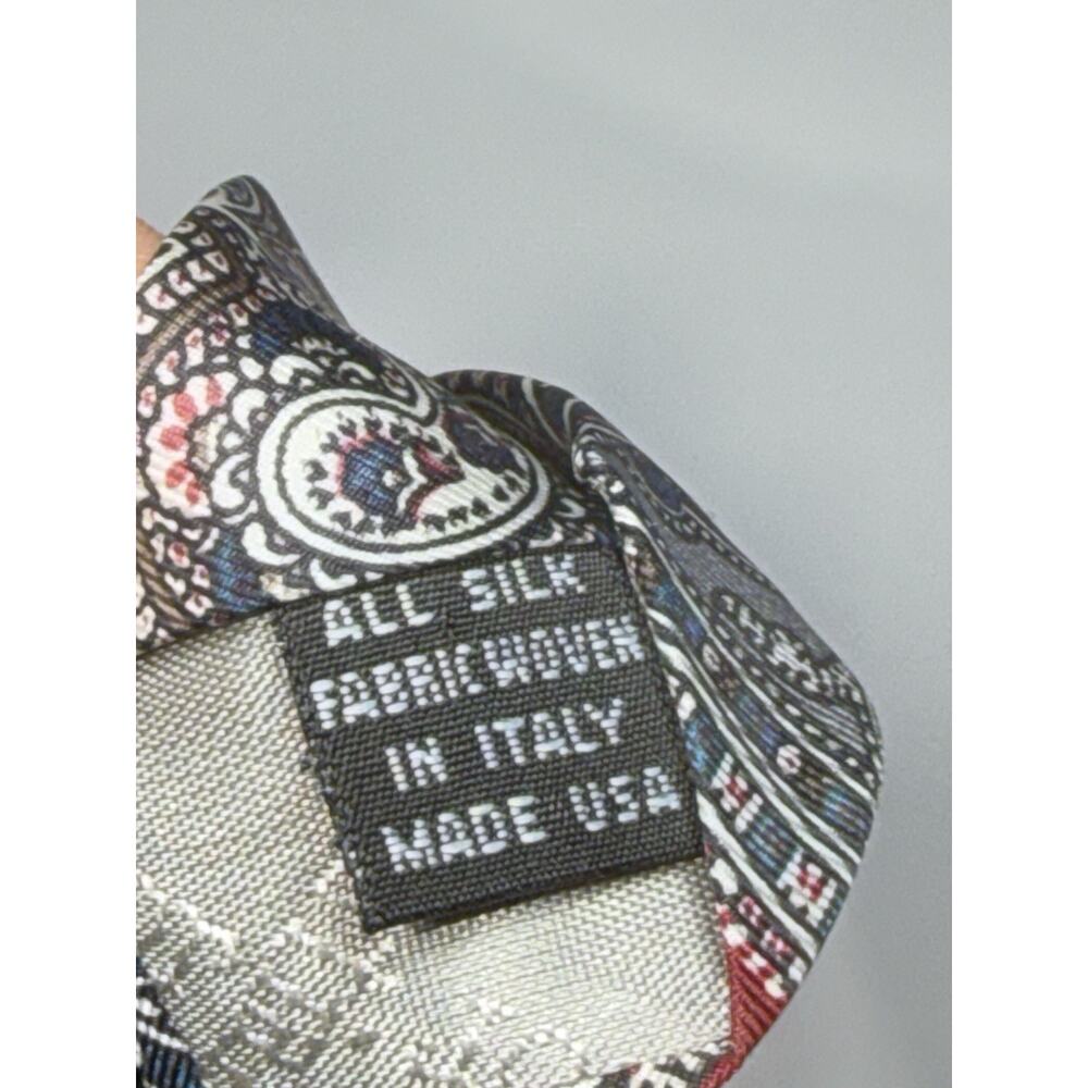 Vintage Christian Dior Tie 57x3.5 Mens Luxury Paisley Gray Executive Business - Picture 7 of 8